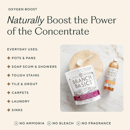 Branch Basics Premium Starter Kit: All Purpose, Glass, and Bathroom Cleaner plus our Foaming Wash, and Laundry Bottle (3 Plastic Spray Bottles + Concentrate) Fragrance-Free