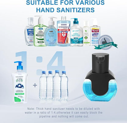 Automatic Soap Dispenser Touchless,14.2oz/420ML Auto Liquid Soap Dispenser,Rechargeabled Wall Mounted Smart Pump for Bathroom Kitchen,Black