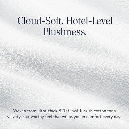 Brooklinen Super-Plush Bath Towel and Hand Towel Set - 2 Bath Towels, 2 Hand Towels - Cotton, Highly Absorbent (White)