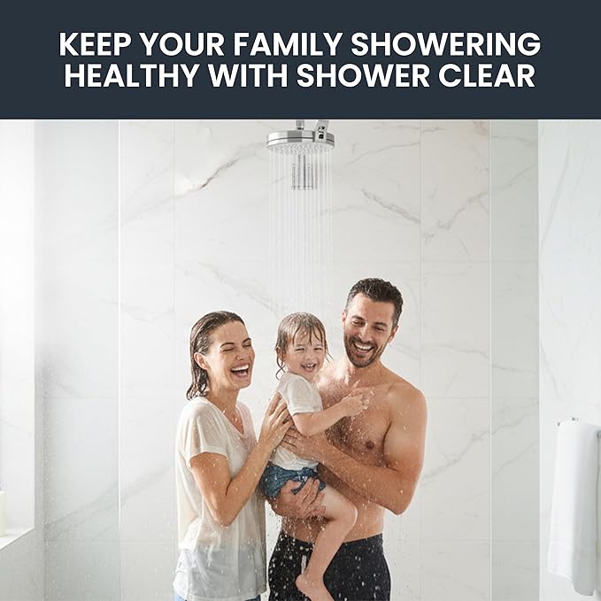 Shower Clear-The World’s Only Cleanable Shower Head with Patented Open-Clean Design to Reduce Moisture and Buildup, High Pressure Flow, Universal Fit -Chrome (1.1 lbs, 5.5 inches)