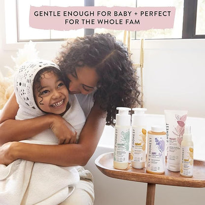 The Honest Company 2-in-1 Cleansing Shampoo and Body Wash for Sensitive Skin Gentle Tear-Free Hypoallergenic Baby with Naturally Derived Ingredients Fragrance-Free 18 fl oz