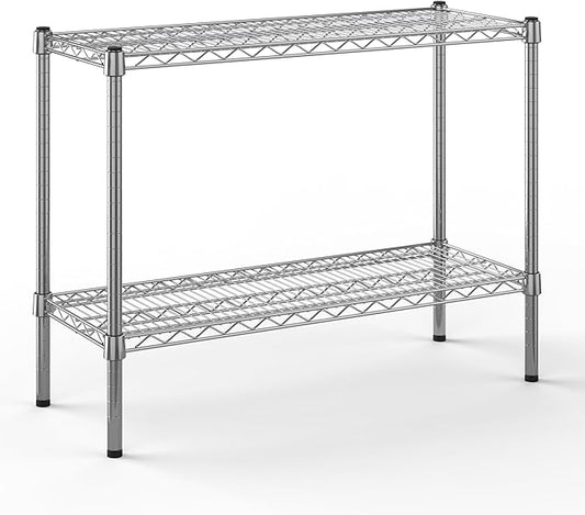 14" Deep x 36" Wide x 27" Height Wire Shelving Kit | 2-Tier | NSF Commercial Storage Rack Unit