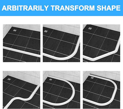 Duzzy 118 Inch Collapsible Shower Threshold Water Dam, Ideal for Wheelchair Accessible, Suitable for Accessibility ADA Handicap Showers