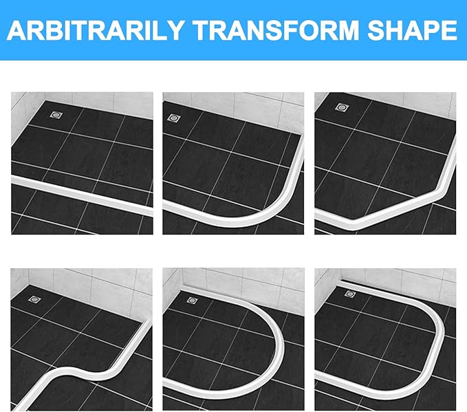 Duzzy 39 Inch Collapsible Shower Threshold Water Dam, Ideal for Wheelchair Accessible, Suitable for Accessibility ADA Handicap Showers
