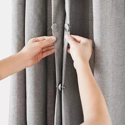 Curtain Magnets, Kaluofan 20Pairs Curtain Magnets Closure with 20Pairs Self-Adhesive Patch, Magnetic Curtain Clips Prevent Light Leaking, Keep Curtain Closed for Home Bedroom Bathroom Office Draperies