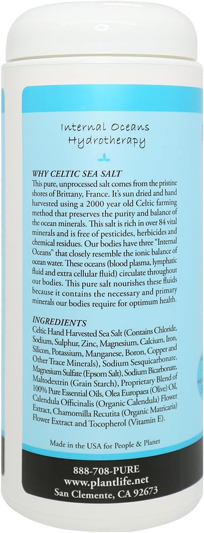 Plantlife Rejuvenate Therapy Bath Salts - Straight from The Plant Natural Aromatherapy Bath Salts - Balance, Calm, and Release Tension in The Body - Made in California 16 oz