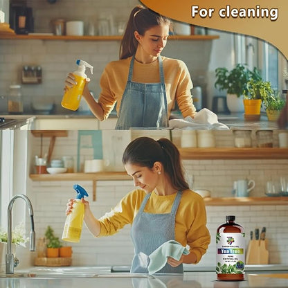 Tea Tree Essential Oil (8 oz / 240 ml) – Tea Tree Oils for diffusers, humidifiers, Home Baths, Cleaning Products, Yoga, DIY Soaps and DIY Scented Candles