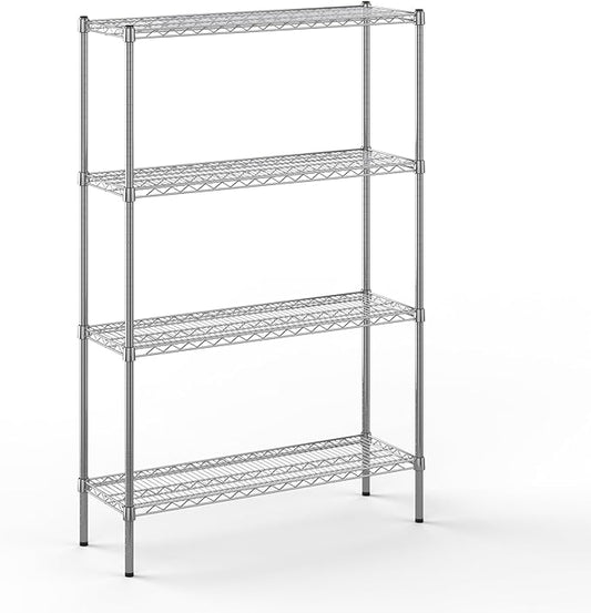 14" Deep x 42" Wide x 64" Height Wire Shelving Kit | 4-Tier | NSF Commercial Storage Rack Unit