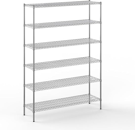 18" Deep x 60" Wide x 86" Height Wire Shelving Kit | 6-Tier | NSF Commercial Storage Rack Unit