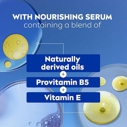 NIVEA Refreshing White Peach and Jasmine Body Wash with Nourishing Serum, Scented Body Wash for Women, Enriched with Provitamin B5 and Vitamin E, 20 Fl Oz Bottle, 3 Pack