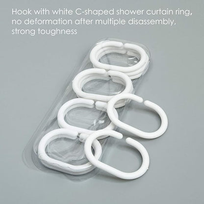 NTBAY EVA Semi-Transparent Clear Shower Curtain with Navy Checkered, Water-Repellent Liner with 3 Magnets for Bathroom, 72x72 Inches