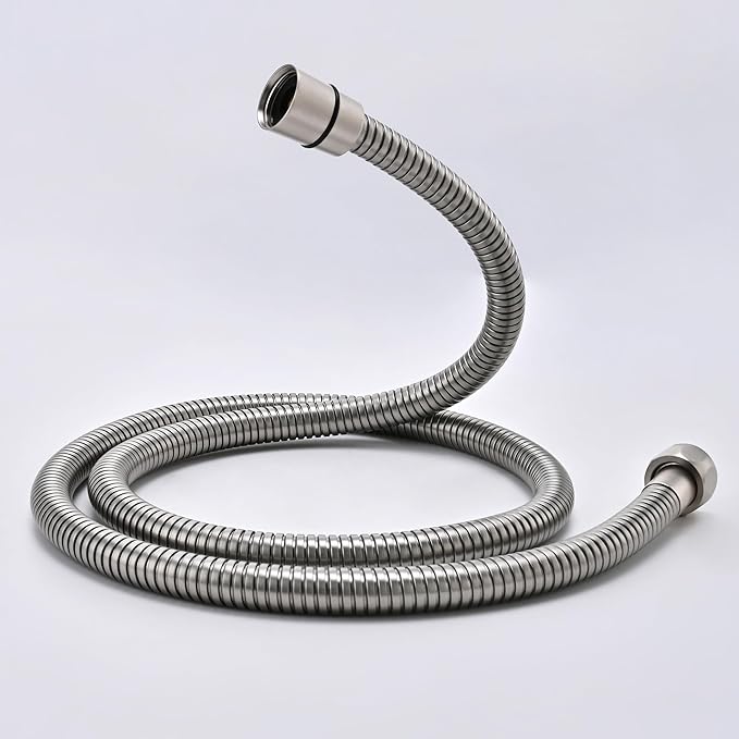 Shower Hose Extra Long 304 Stainless Steel Handheld Showerhead Hoses,Anti Winding Interface,With Brass Insert And Nut-durable ＆ Flexible Rv Shower Hose Replacement (Brushed Nickel, 23 Inches)