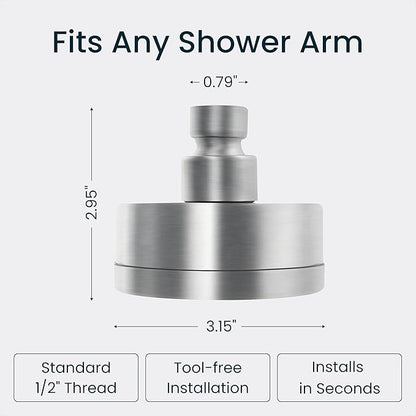 LAIFsolutions Premium Stainless Steel Shower Head – Smooth High-Pressure Spray, Durable & Rust-Resistant (Shower Head)