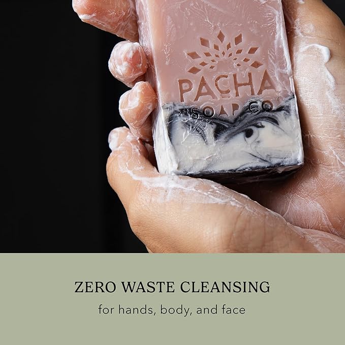 Pacha Soap Co. Bar Soap, Pacha Peaces Calm Bundle - Essential Oil All Natural Handcrafted Soap Sampler, Body, Face, and Hand Wash, Moisturizing and Cleansing Healthy Handmade Bar Soap 2-pack