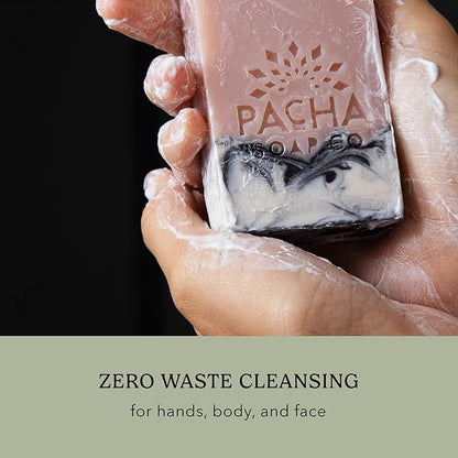 Pacha Soap Co. Handcrafted Bar Soap - Pacha Peaces Uplift & Calm Bundle with Premium Soothing Essential Oils, Natural Bar Soap for Body, Face & Hands, Made in USA for Women and Men, 2-Pack (4 oz ea)