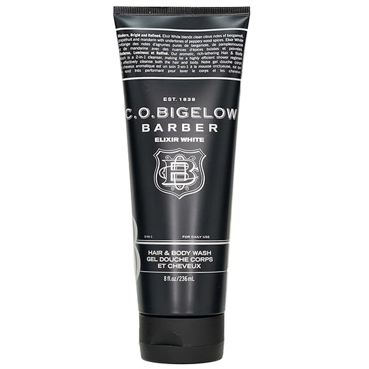 C.O. Bigelow Elixir White Hair & Body Wash for Men, Spice & Citrus Scented Men's 2 in 1 Shampoo & Body Wash, 8 Fl Oz