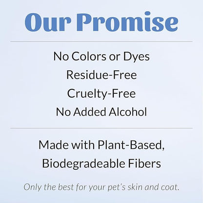 SKOUT'S HONOR Pet Grooming Wipes for Dogs and Cats - Deodorizing, Plant-Based, Biodegradable, Fragrance-Free - for Paws, Faces, Skin Folds & Bums, 80 Count