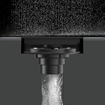 4 Inch Square Shower Floor Drain, Shower Drain Kit with Flange and 2 in 1 Tile-Insert Cover, Square Shower Drain, SUS 304 Stainless Steel Floor Drain,Matte Black