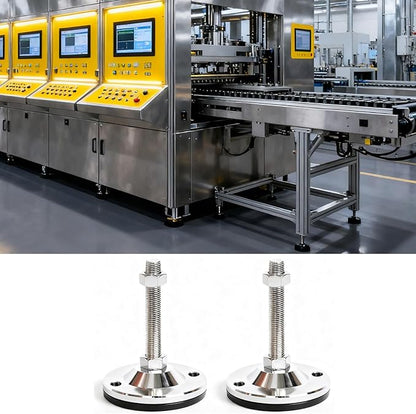 Furniture Leveling Kit, Adjustable Leveling Feet,Cabinet Levelers,Self Leveling Legs,Heavy Duty Leg Levelers,Carbon Steel Leg Leveler,Anti-Slip,2-Pack,D120xM20xH200,2500 Lb Capacity,4.7" Dia.