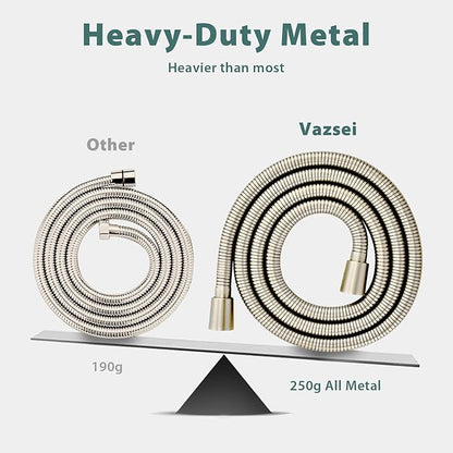 5ft Shower Hose Replacement For Clean 304 Stainless Steel Shower Head Hoses 59 Inches High Pressure Bidet Hose Flexible Extension Brushed Nickel Showerhead Hoses Extra Long Sprayer Tube