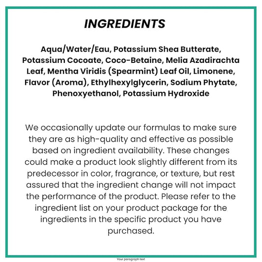 Alaffia Everyday Shea Body Wash, Naturally Helps Moisturize and Cleanse Without Stripping Natural Oils with Fair Trade Shea Butter, Neem, and Coconut Oil Vanilla Mint 32 fl oz - 2 Pack