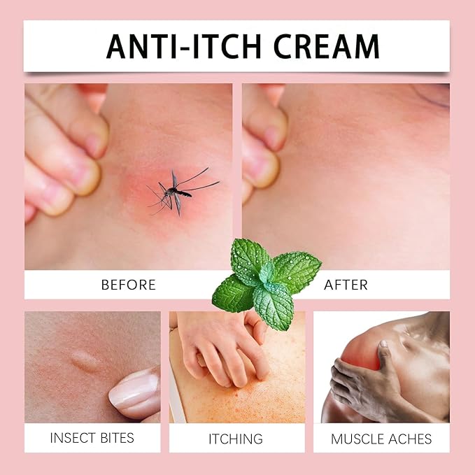 Herbal Body Care Cream - Relieves Dry and Tight Skin, Soothing Skin | Relieves Itching, Rich in Menthol | 1 FL oz (2Pcs)
