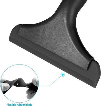 Gomake Small Silicone Squeegee Window Shower Squeegee Tool,Auto Water Blade for Car Windshield, Window, Mirror, Glass Door,Bathroom