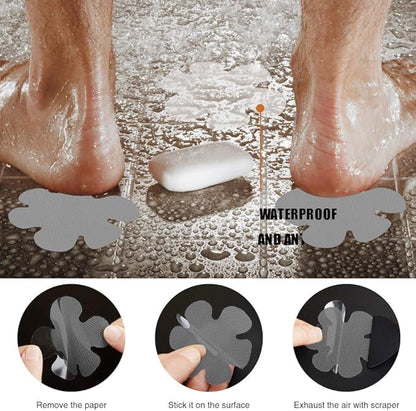 Bathtub Stickers Non-Slip, 24PCS Safety Shower Treads Adhesive Appliques with Premium Scrape (Gray)