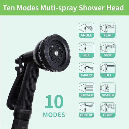 2.1 Gallon/8L Portable Shower, 10 Spray Modes, No Power Needed, Insulated Sleeve Keeps Water Warm, Multi-Use Sprayer for Camping, Beach & Surfing, Fishing, Hiking, Road Trips, Orange