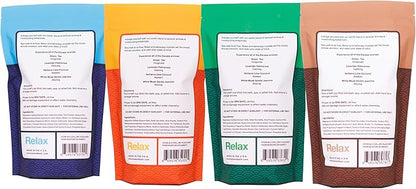 Relax Spa & Bath, Epsom & Dead Sea Salts, Aromatherapy Bath Salts for Hot Tub, Bath, or Spa, Infused with Magnesium, 4 Pack, Escape Therapy