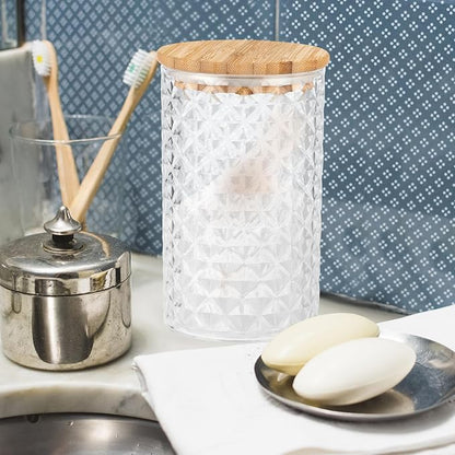 1200ML/42OZ Acrylic Bath Salt Jar with Wooden Scoop Bath Salt with Lids and Scoop Bath Salt Container Bath Salt Big Jar for Salt Candy Tea