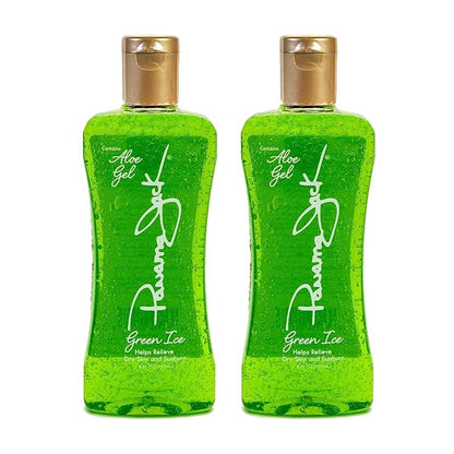 Panama Jack Green Ice Gel - Aloe Vera After Sun Formula Contains No Alcohol, Helps Preserve Tan, Relieves & Moisturizes Dry Skin & Sunburn, 8 FL OZ (Pack of 6)