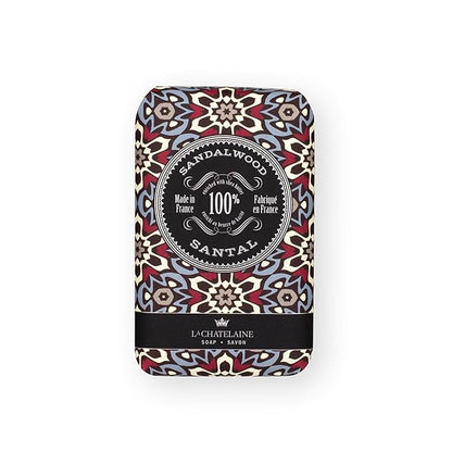 La Chatelaine Luxury Bar Soap Trio Gift Set Tin | Made in France | Natural and Organic | Shea Butter Formula | 3 x 8.8 oz / 250g - Red Mosaic Soap Trio (Deep Blue Sea, Sandalwood, Citrus Zest)