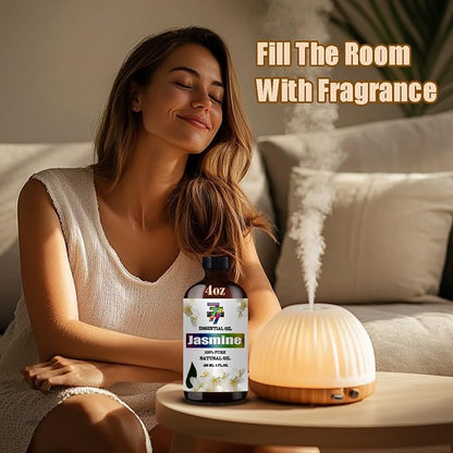 Jasmine Essential Oil (16 oz / 480 ml) – Jasmine Oils for diffusers, humidifiers, Home Baths, Cleaning Products, Yoga, DIY Soaps and DIY Scented Candles