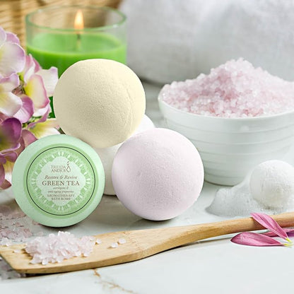 Luxury Aromatherapy Bath Bombs: Deep Body Relaxation Deluxe Gift Set with 6 x 100g Relaxing and Calming Scents