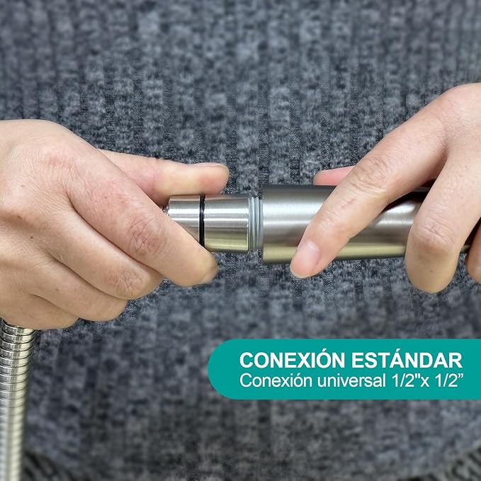 shower hose 304 stainless steel extra long shower hose replacement handheld shower head hose extension (Chrome, 78 inch)
