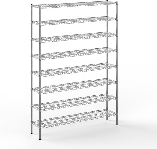 14" Deep x 60" Wide x 86" Height Wire Shelving Kit | 8-Tier | NSF Commercial Storage Rack Unit