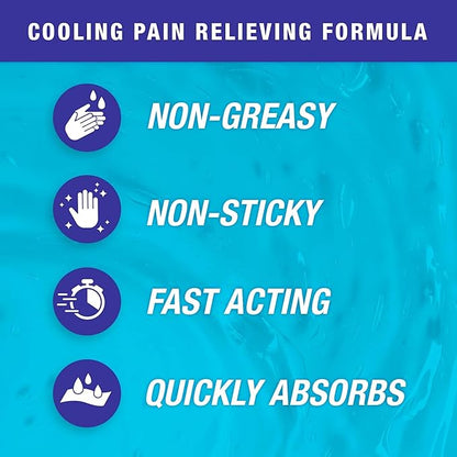 Blue Goo Pain Relieving Gel – Relief for Back, Neck, Muscle and Joint Pain, Fast-Acting Cooling and Soothing Relief with 100% Pure Emu Oil, 4 oz (1 Pack)