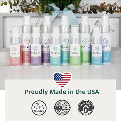 Mist N' Go Omaze Travel Toilet Spray Odor Eliminator - Fresh Linen Daily Pack (2oz + 1oz)