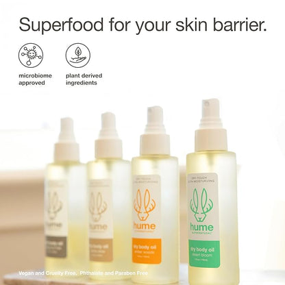 HUME SUPERNATURAL Dry Body Oil Spray - Moisturizing Oil for Dry Skin, After Shower Body Oils for Women and Men, Dry Oil Body Spray, Nourishing, Hydration, Glow, Desert Bloom, 2-Pack