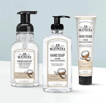 J.R. Watkins Gel Hand Soap, 3 Pack of 11 Fl Oz, Coconut