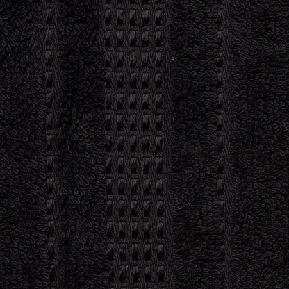 Melissa Linen, 4 Piece Washcloths Set, 100% Turkish Cotton Towels for Body and Face Towels, 12 in x 12 in, Absorbent, Quick Dry, Durable and Soft, Baby Wash Cloths, Wash Rags for Kitchen, Jet Black