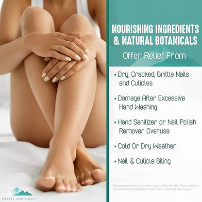 Toenail Fungus Extra Strength Solution-Thick Discolored Nail Repair, Ingrown Nails, Dry Cracked Nails & Cuticles-All Natural with Tea Tree & Oregano Oil: by Purely Northwest USA 1oz