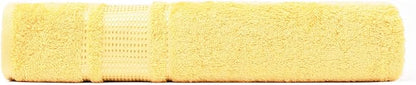 Melissa Linen, Bath Sheet Towel, 100% Turkish Cotton Towel for Bathroom, Absorbent, Quick Dry, Durable and Soft Shower Towel, 35 in x 60 in, Spa and Hotel Quality, Light Yellow