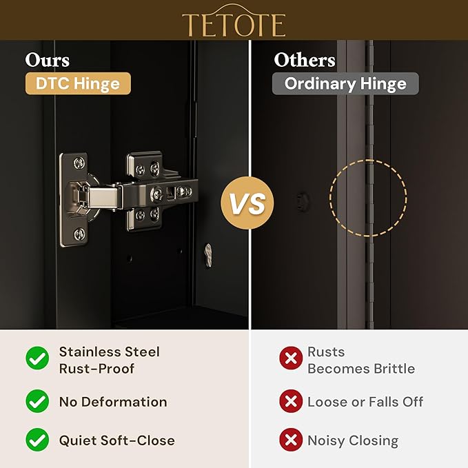 TETOTE 30 x 26 Bathroom Mirror with Storage with Tempered Beveled Mirror Black Medicine Cabinet Aluminum Cabinet DTC Hinges, Stepless Adjustable Shelves, Recessed/Surface-Mounted