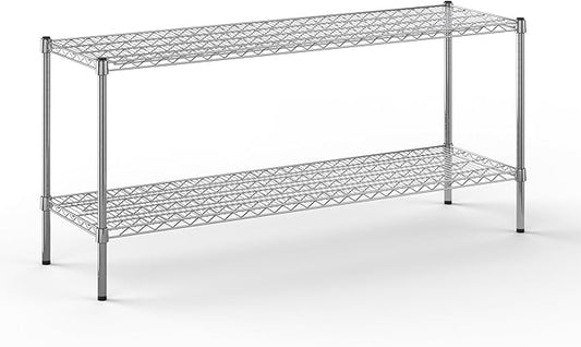 18" Deep x 60" Wide x 27" Height Wire Shelving Kit | 2-Tier | NSF Commercial Storage Rack Unit