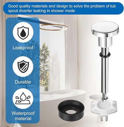 2 Set Tub Spout Diverter Repair Kit with Diverter Valve Stems Cup Seals Gates, Bathroom Shower Diverters, Tub Spout with Diverters Bathtub Leaky Faucet Repair Replacement Parts