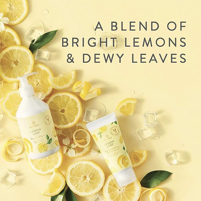 Thymes Hand Wash Refill - Lightly Scented Liquid Hand Soap for Bathroom and Kitchen Refill - Moisturizing Formula with Natural Ingredients (Lemon Leaf, 24.5 fl oz)