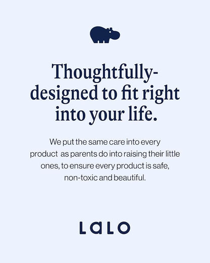 Lalo Bathtime Starter Kit - Modern Baby Bathtub, Rinse Cup & Spout Cover Bundle, Safe & Clean Design for Newborns, Minimalist Design, Easy to Clean, 25.3 x 18 x 7.7 in, 10 lb - Coconut