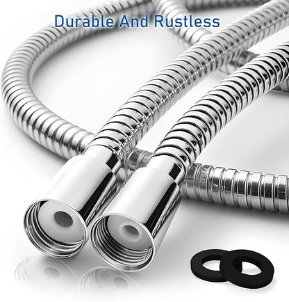 Shower Hose for Handheld Shower Heads,72 inches Stainless Steel Shower Head Hose Replacement, Flexible Hose Extension with Brass Insert and Nut, Anti-Explosion Anti-Kink Leakproof
